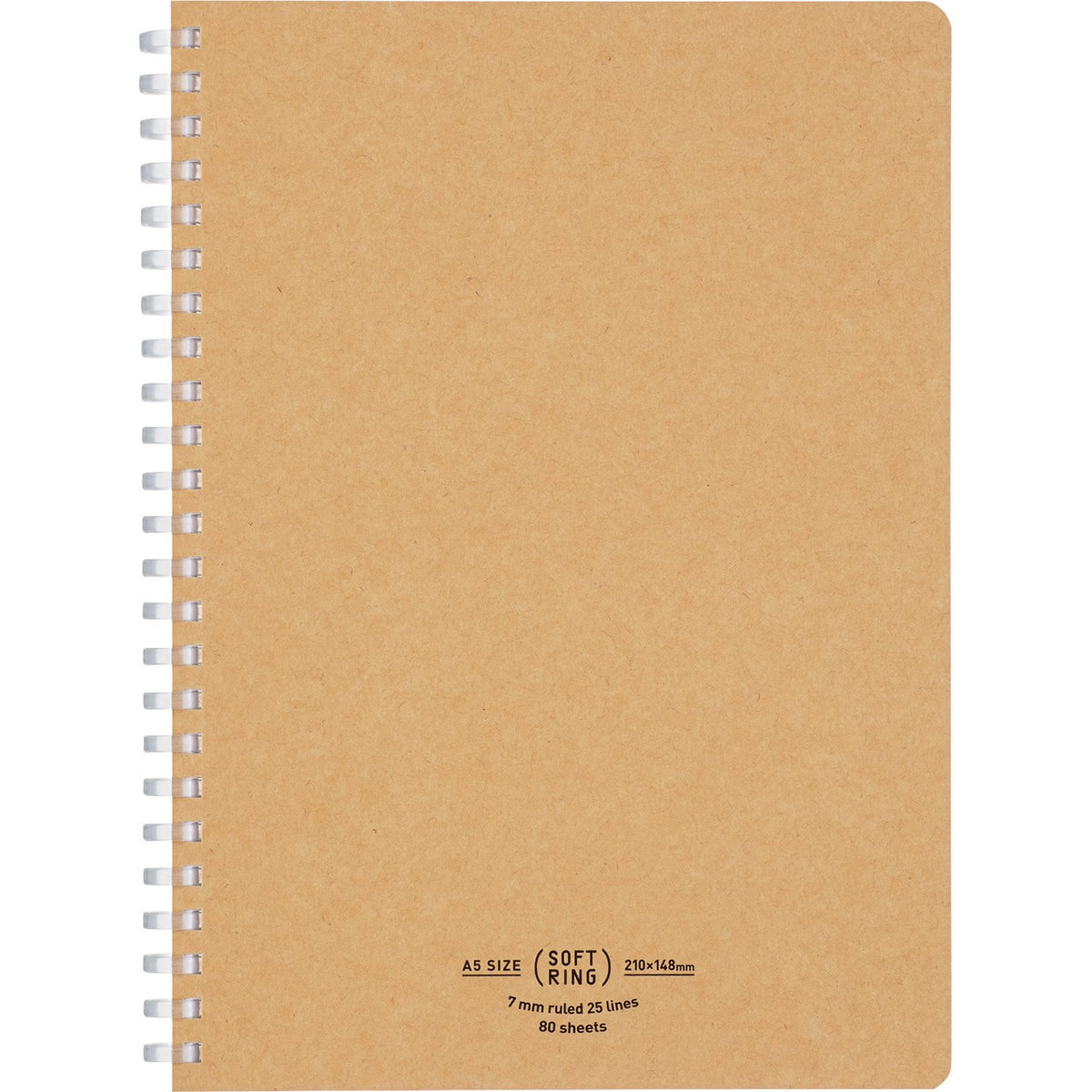 KOKUYO Spiral Lined Notebook, 8.3'' x 5.8'' Business Journal A5 Soft Ring Notebooks with 7 mm