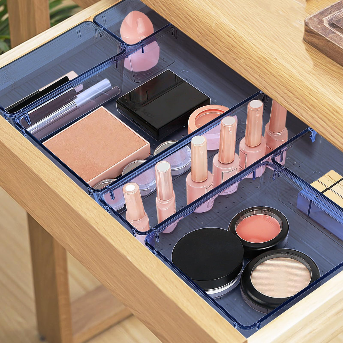 23 PCS Drawer Organizer Set, 5 Size Bathroom and kitchen organizer Trays