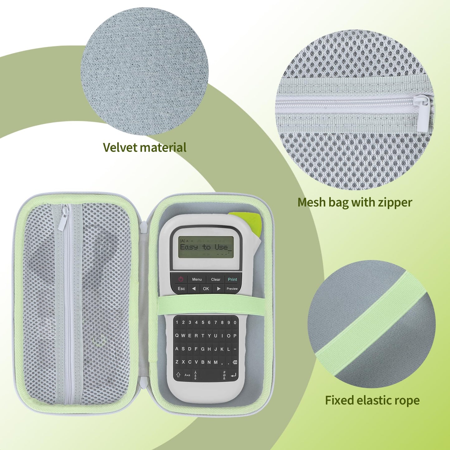 Peyyargo Case Compatible with Brother P-Touch PTH110 / PTH111 Pro / PTE110 Portable Monochrome