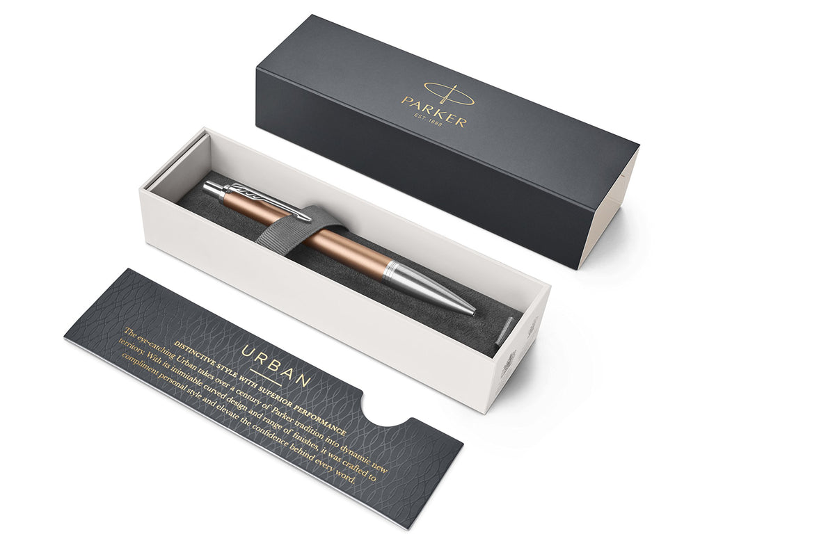 PARKER Urban Ballpoint Pen, Premium Orange with Medium Point Black Ink Refill (1975437)