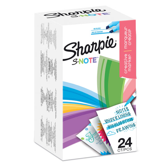 Sharpie S-Note Highlighter Pens, Part Art Marker, Part Highlighter to Draw, Write and More, Chisel