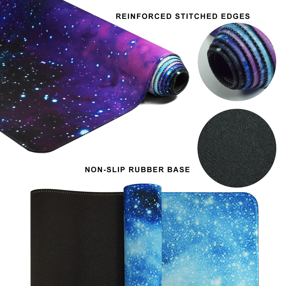 Mydours 59" x 28" Gaming Mouse Pad, XXXL Full Desk Pad (Purle Universe)