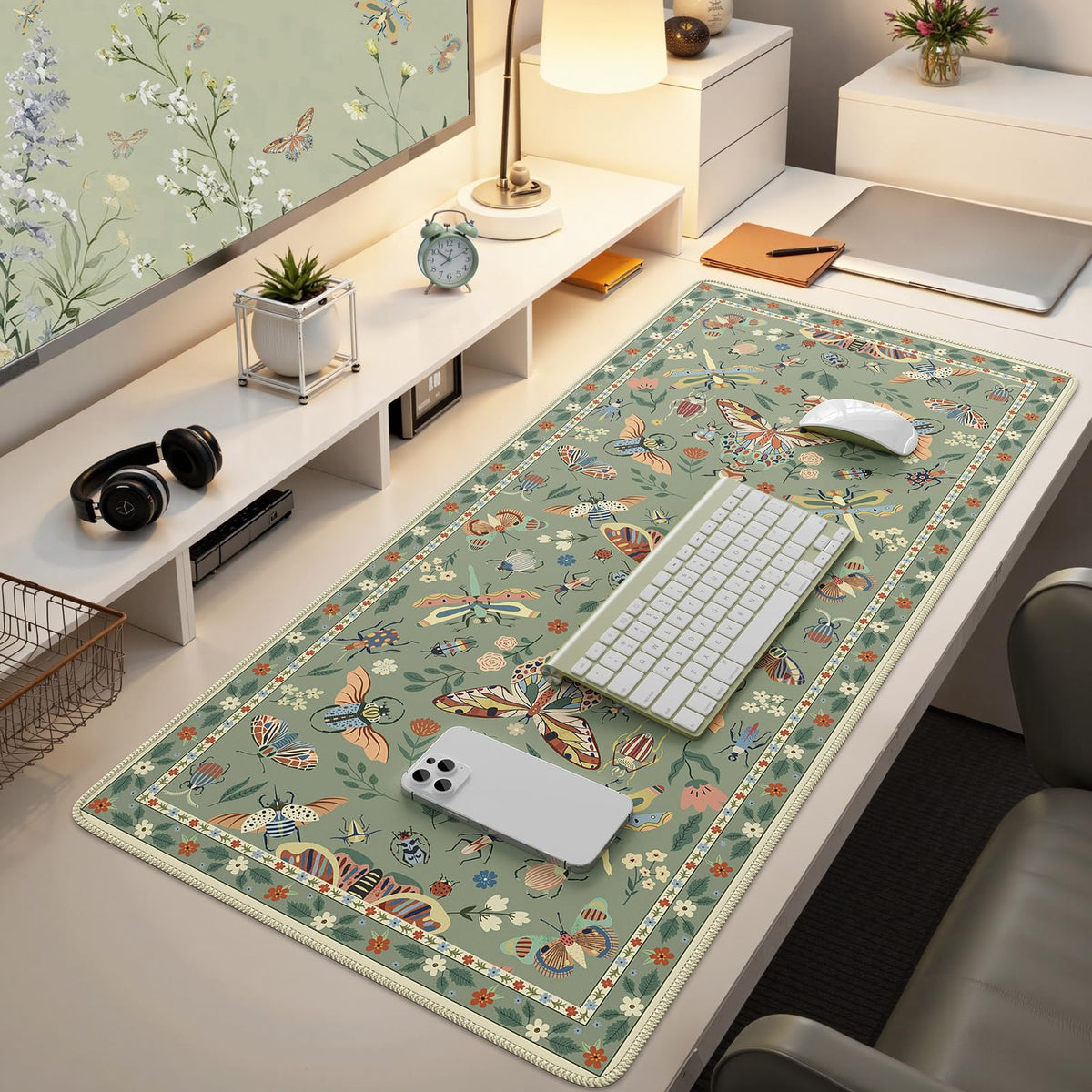iCasso Green Large Mouse Pad, Desk Matt for Desktop