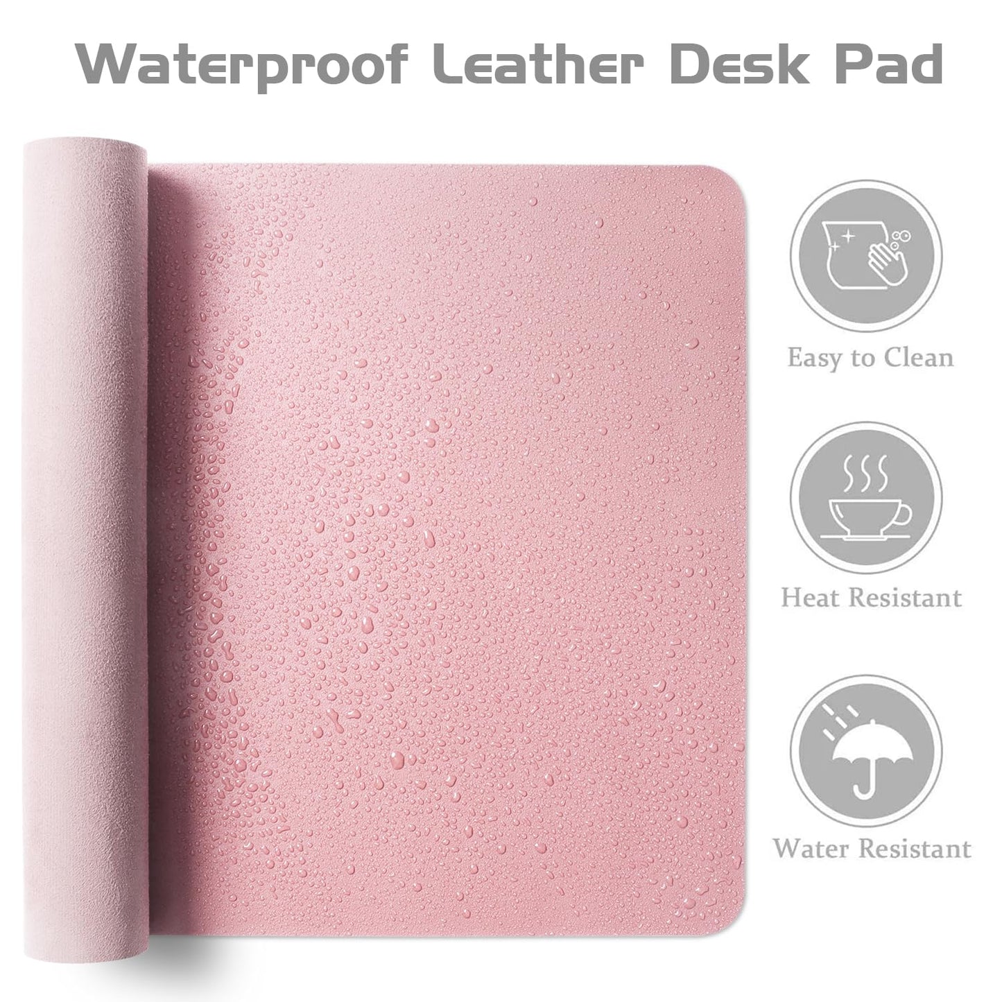 Aothia Leather Desk Pad Protector, Office Desk Mat, Large Mouse Pad, Laptop Desk Pad, Non-Slip PU