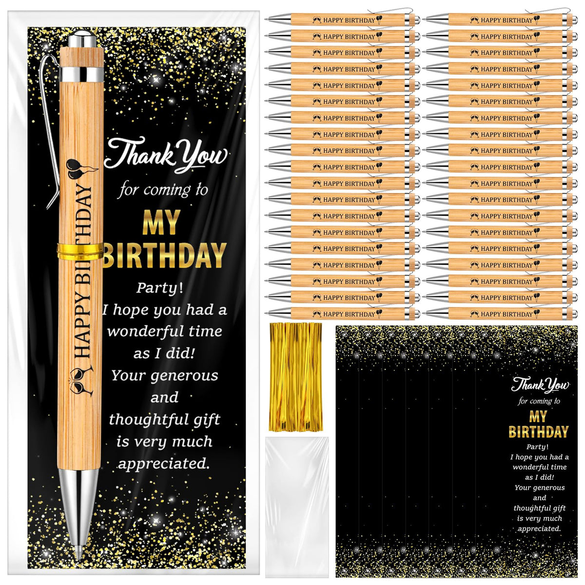 Sayglossy 50 Sets Happy Birthday Party Favors for Guests