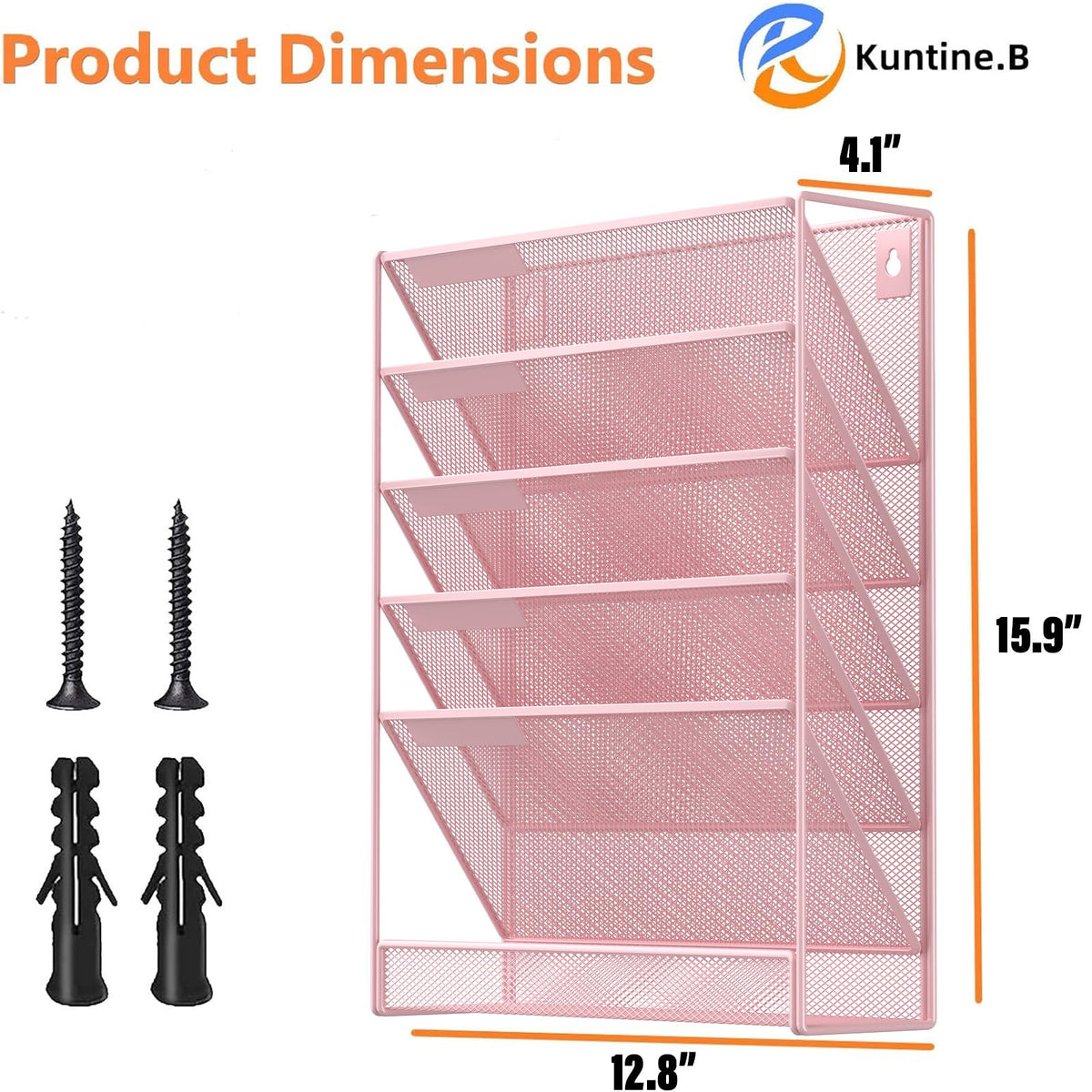 Kuntine.B Wall File Organizer Office Hanging Magazine Holder Wall File Organizer for Office Home