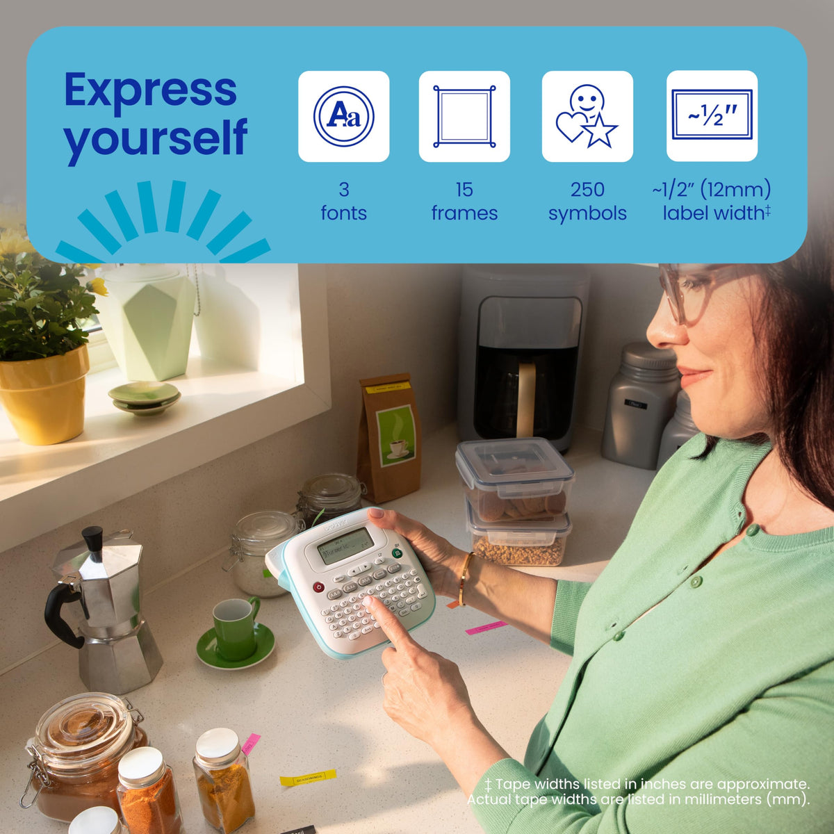 Brother P-Touch PT-N20 Personal Desktop Label Maker, Portable, Handheld and Prints, P-Touch Btag