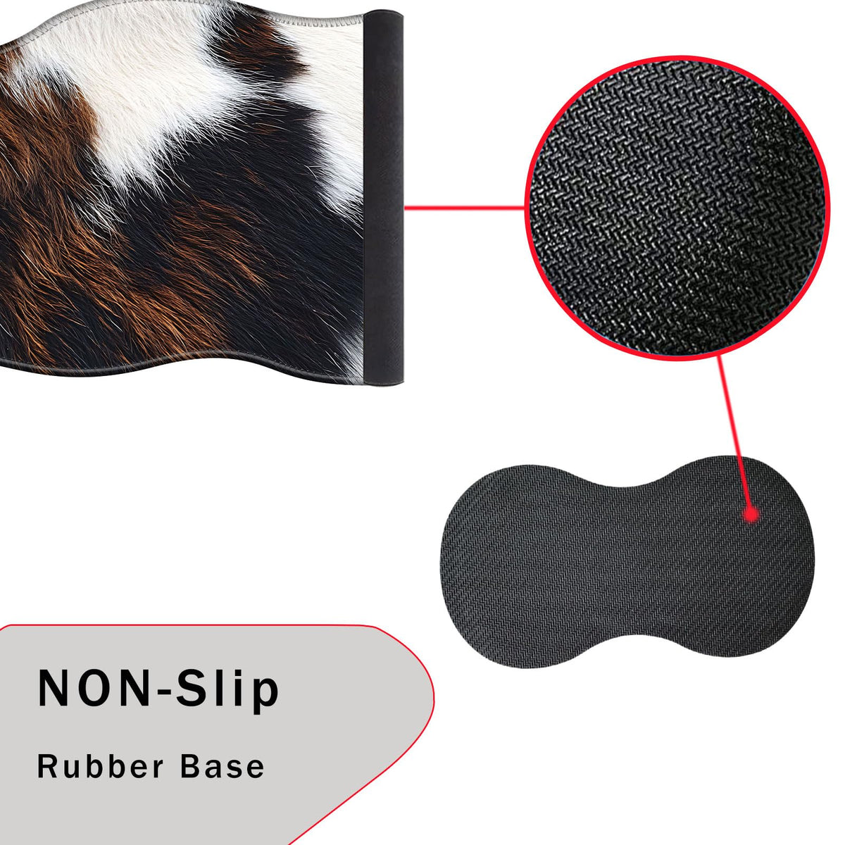 CICPLKSE Mouse Pad with Wrist Support + Desk Mat + Coaster 3 in 1 Set, XXL Large Gaming Mousepad