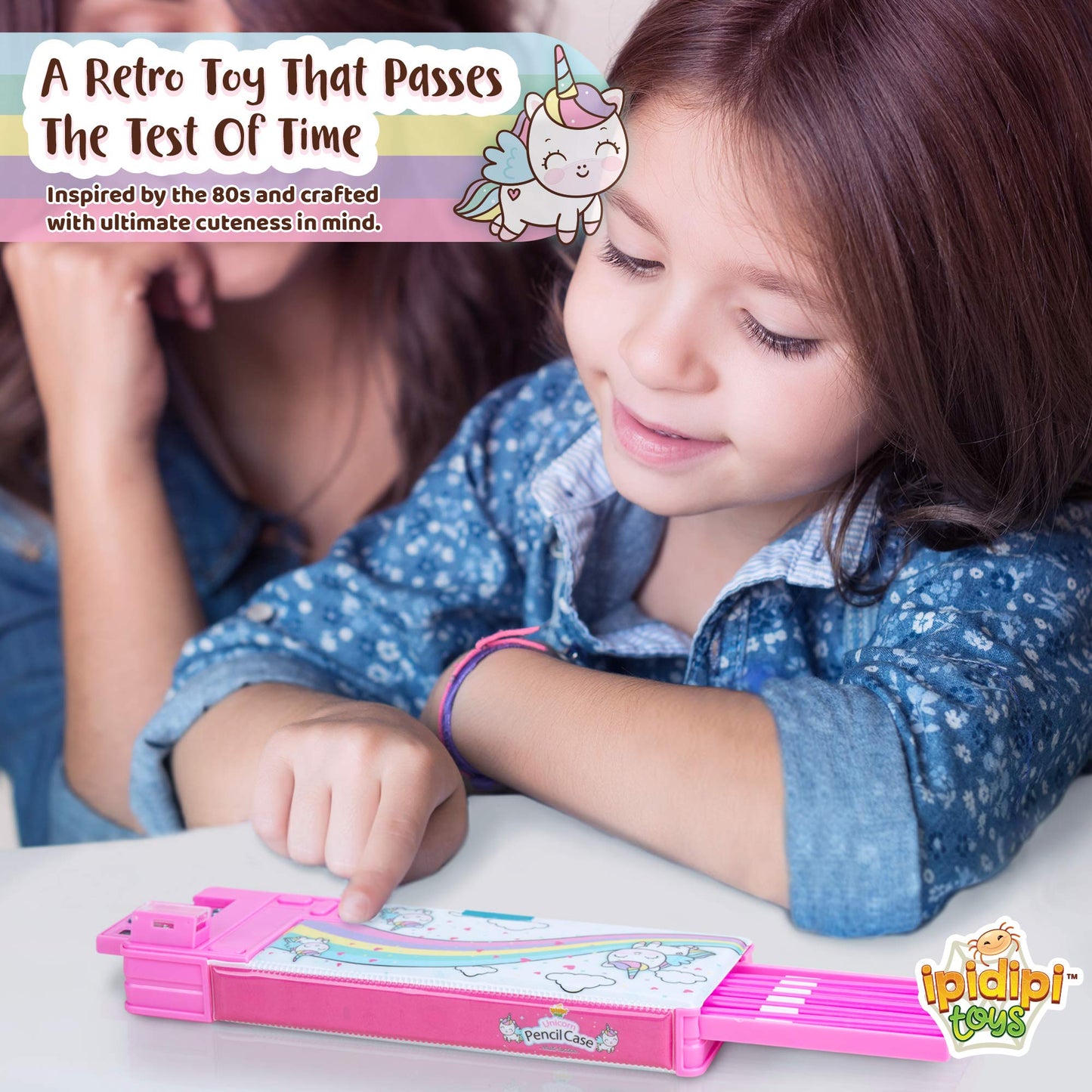 IPIDIPI TOYS Unicorn Pop Up Pencil Case for Girls – Multifunctional Stationery Box with Calculator