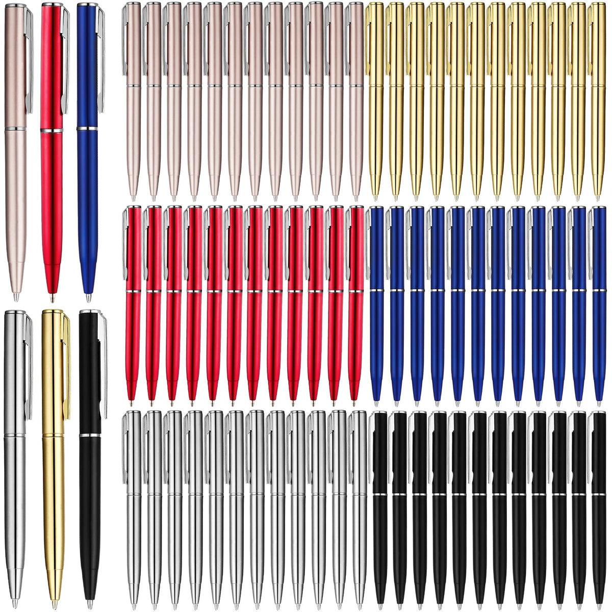 Teling 72 Pcs Small Ballpoint Pen Mini Pens Bulk 4 Inch,Multi Colors