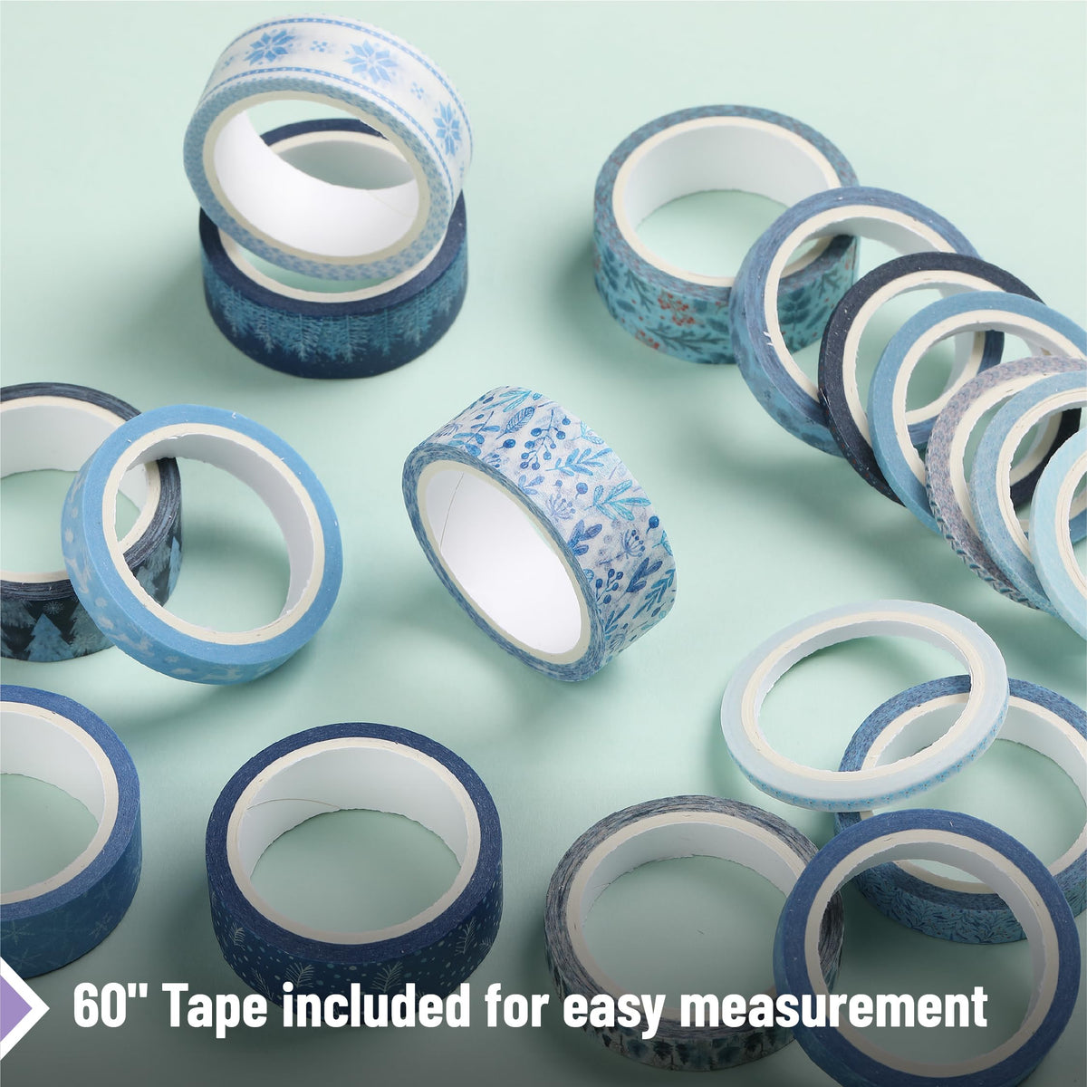 Mr. Pen- Washi Tape Set, 21 Rolls, Assorted Sizes, 5 Yards/Roll