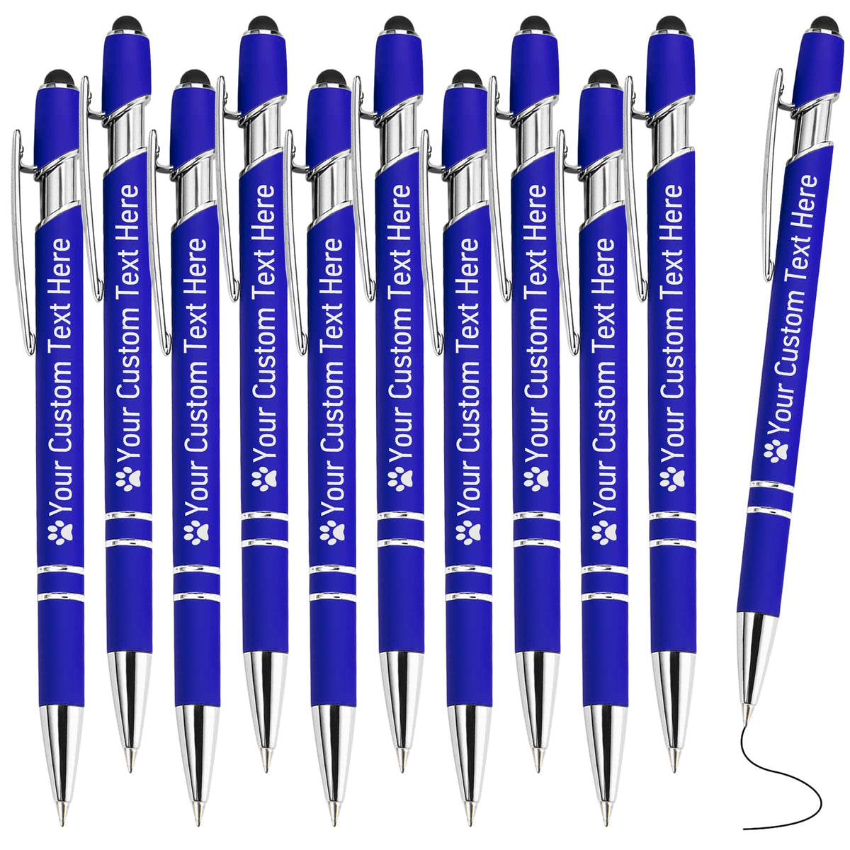 STREADVE Personalized Custom Pens with Name Engraved Logo Text Pen, Pack of 10 Customized Smooth