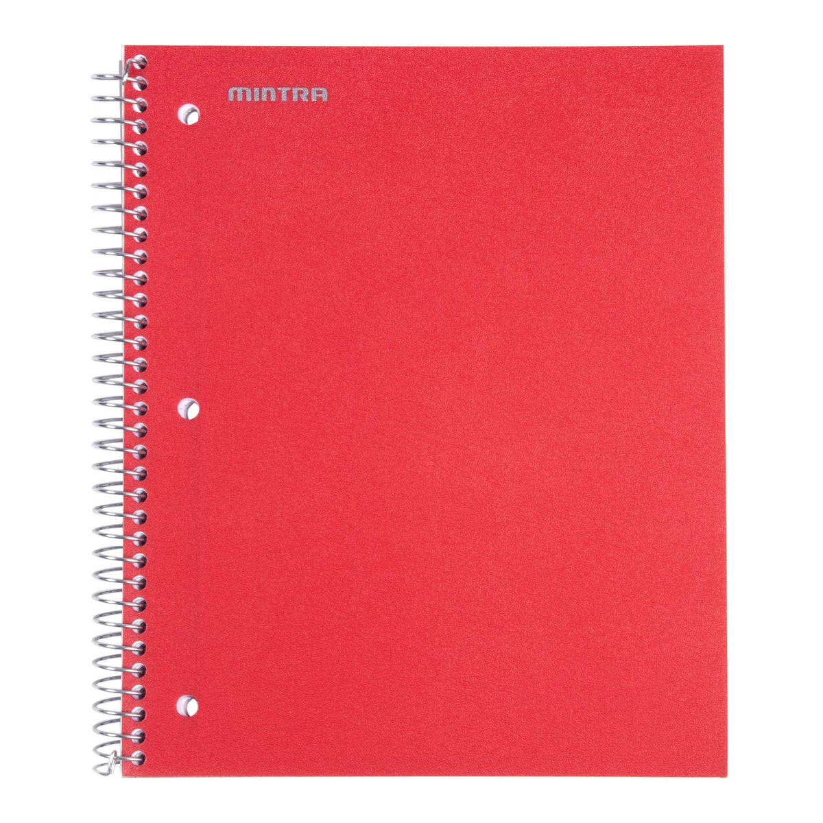 Mintra Office Durable Spiral Notebooks, 3 Subject (aBlack, Blue, Red, Wide Ruled 3pk)