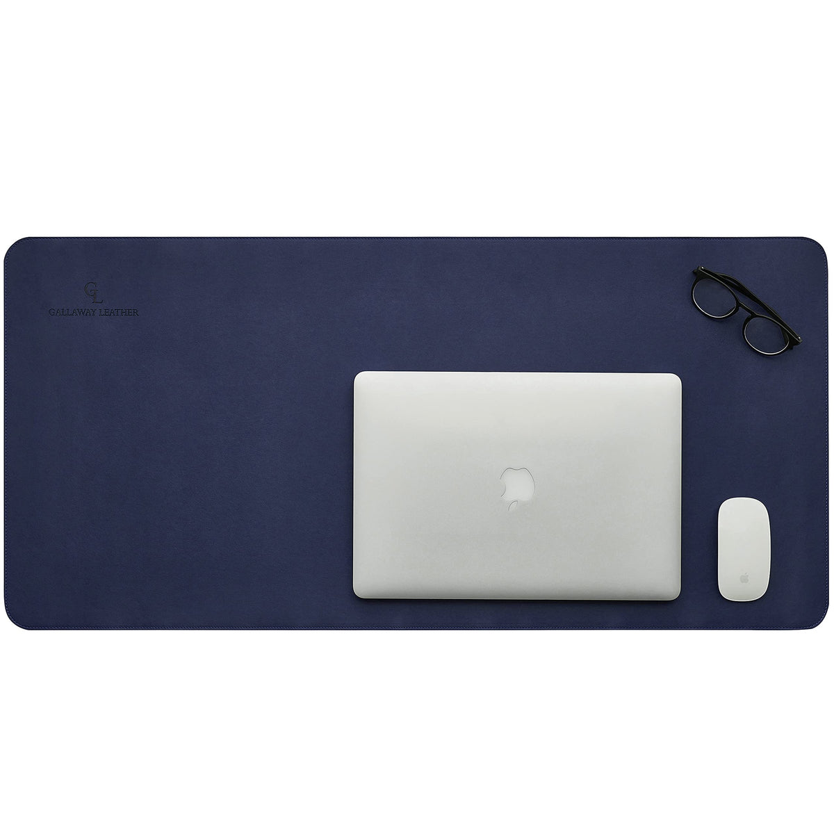 Gallaway Leather Desk Mat,Desk Writing Pad - Office Desk Pad, Large 36" x 17" Navy Blue, Desk Mats