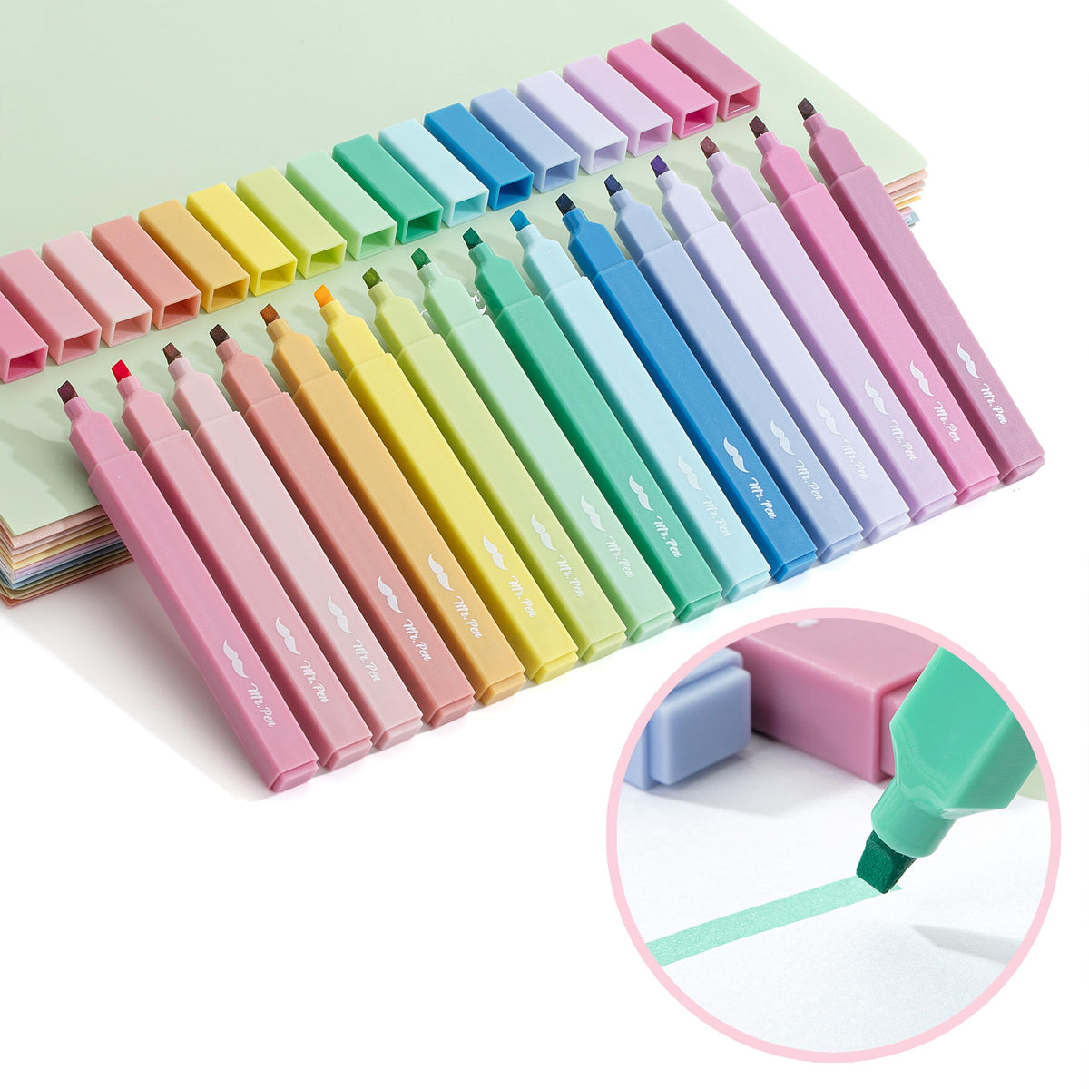 Mr. Pen- Aesthetic Highlighters No Bleed Bulk, 64 Pack, Pastel Color