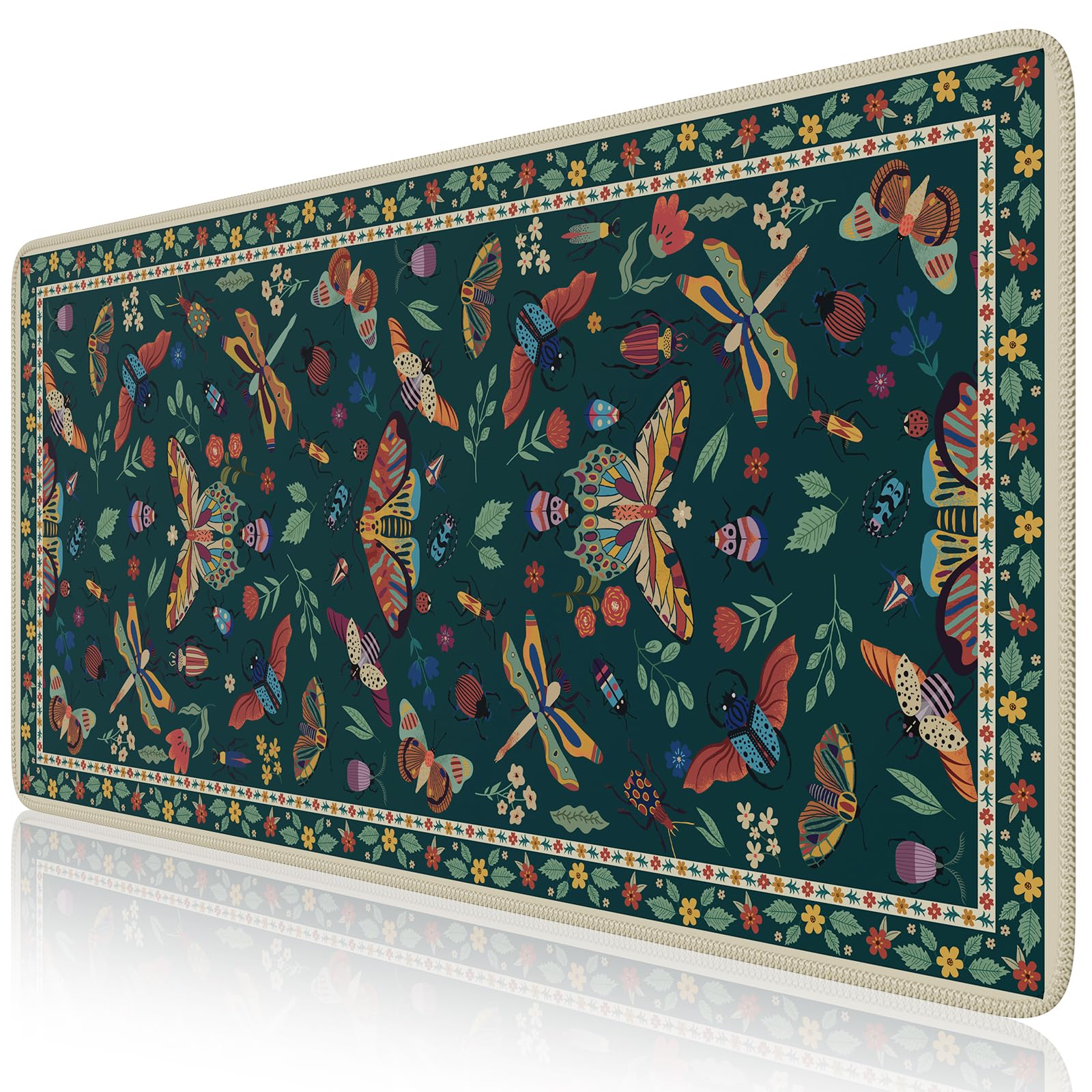 iCasso Desk Pad,Desk Matt for Desktop,Cute Mouse Pad,Green