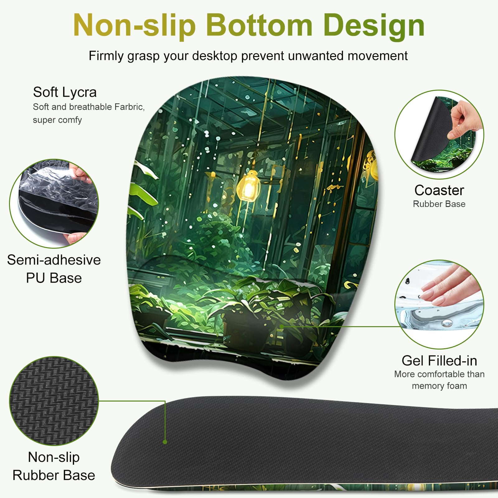 Large Mouse Pad with Wrist Support 4 in1 Set, XXL Big Game Mousepad + Keyboard Wrist Rest+Mouse