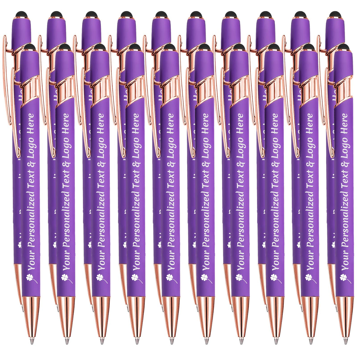 STREADVE Personalized Custom Pens 20 Engraved Writing Pen with Name Logo, Customized Promotional