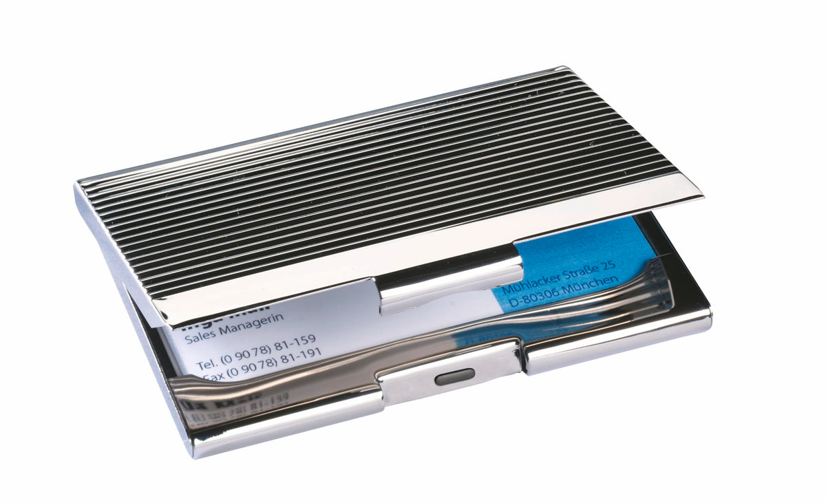 Sigel VZ130 Business Card Case, silver, shiny