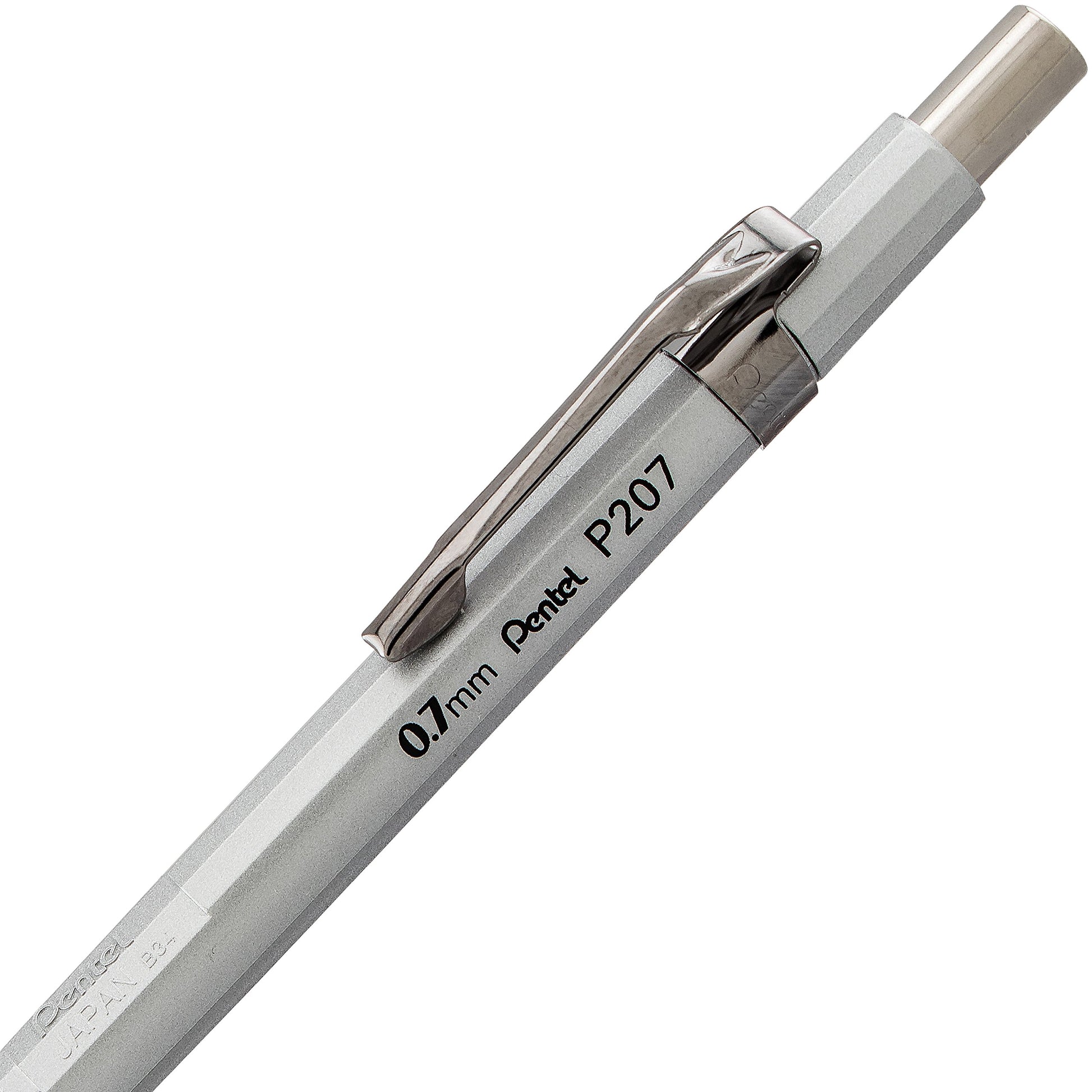 Pentel Sharp Mechanical Pencil, (0.7mm), Medium Line, Metallic Barrel, Assorted Colors, Pack of 3