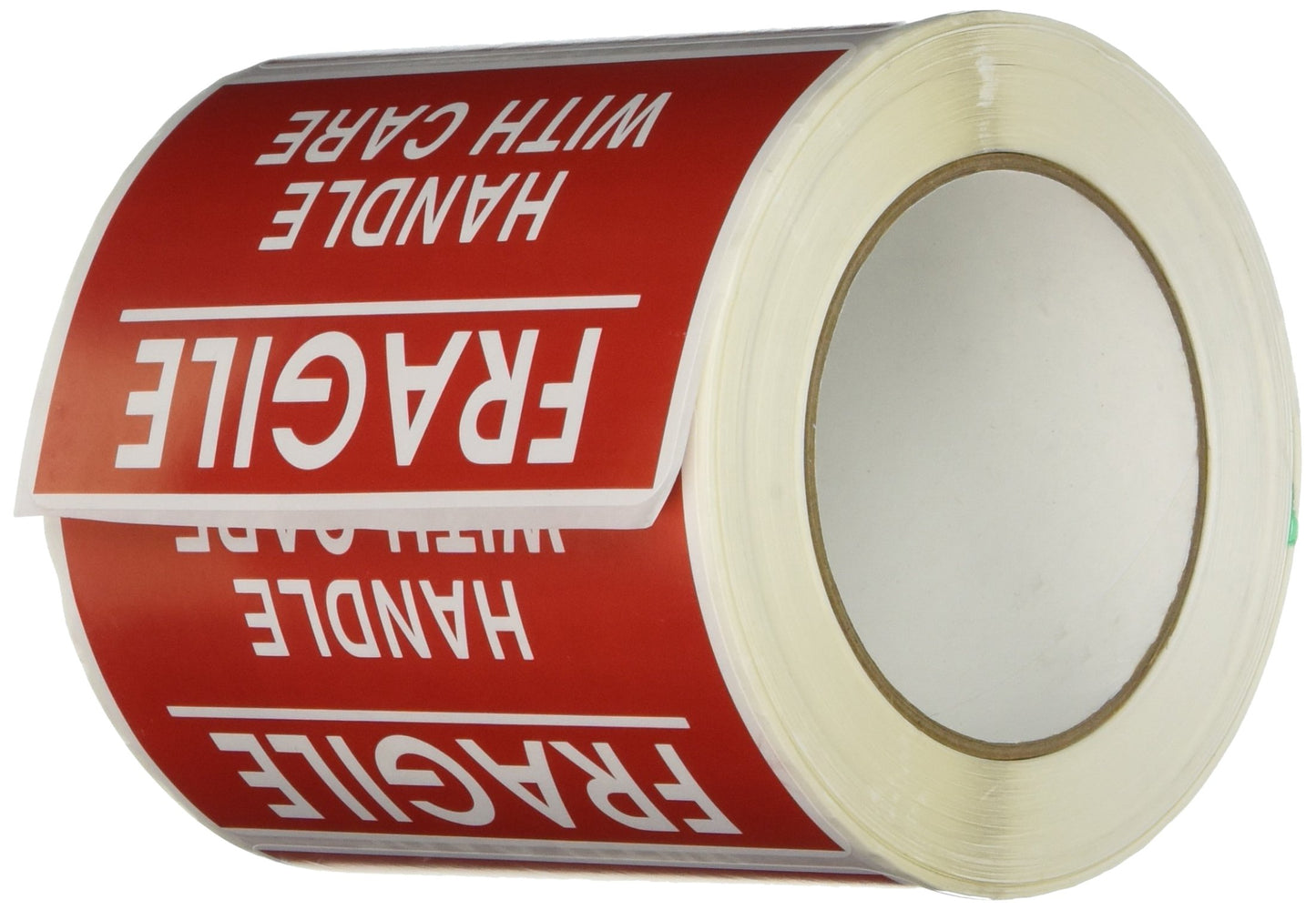 TapeCase Shipping Packing Labels"Fragile/Handle with Care", Red/White - 500 per Pack (1 Pack)