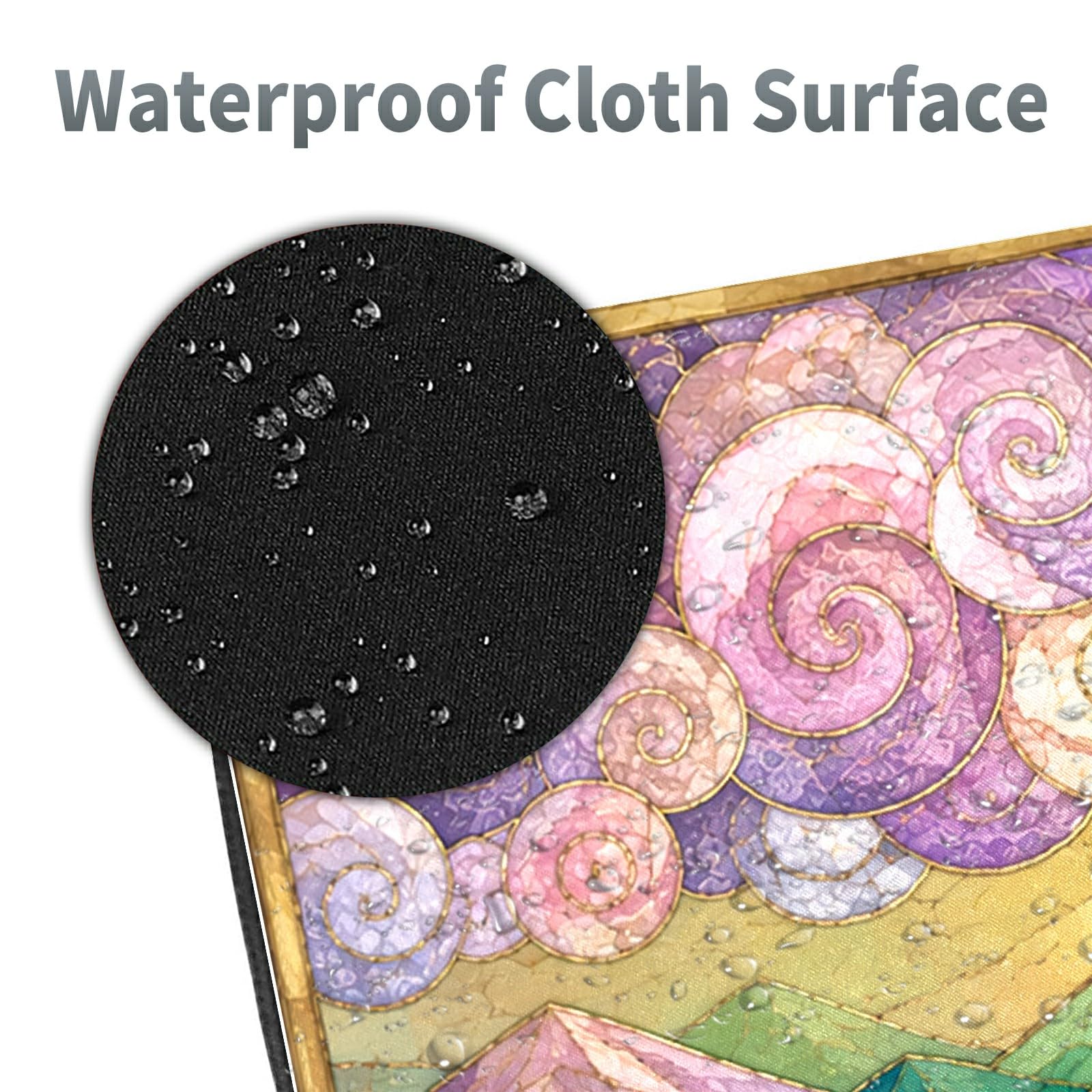 Celestial Ocean Mosaic Large Mouse Pad, 31.5 x 11.8 in Extended Desk Mat