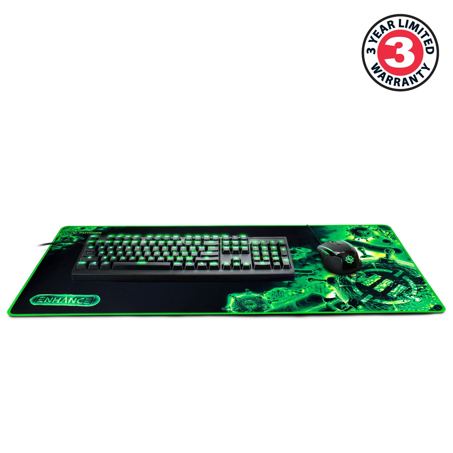 Enhance Extended Large Gaming Mouse Pad - XL Mouse Mat (31.5" x 13.75") Anti-Fray Stitching for