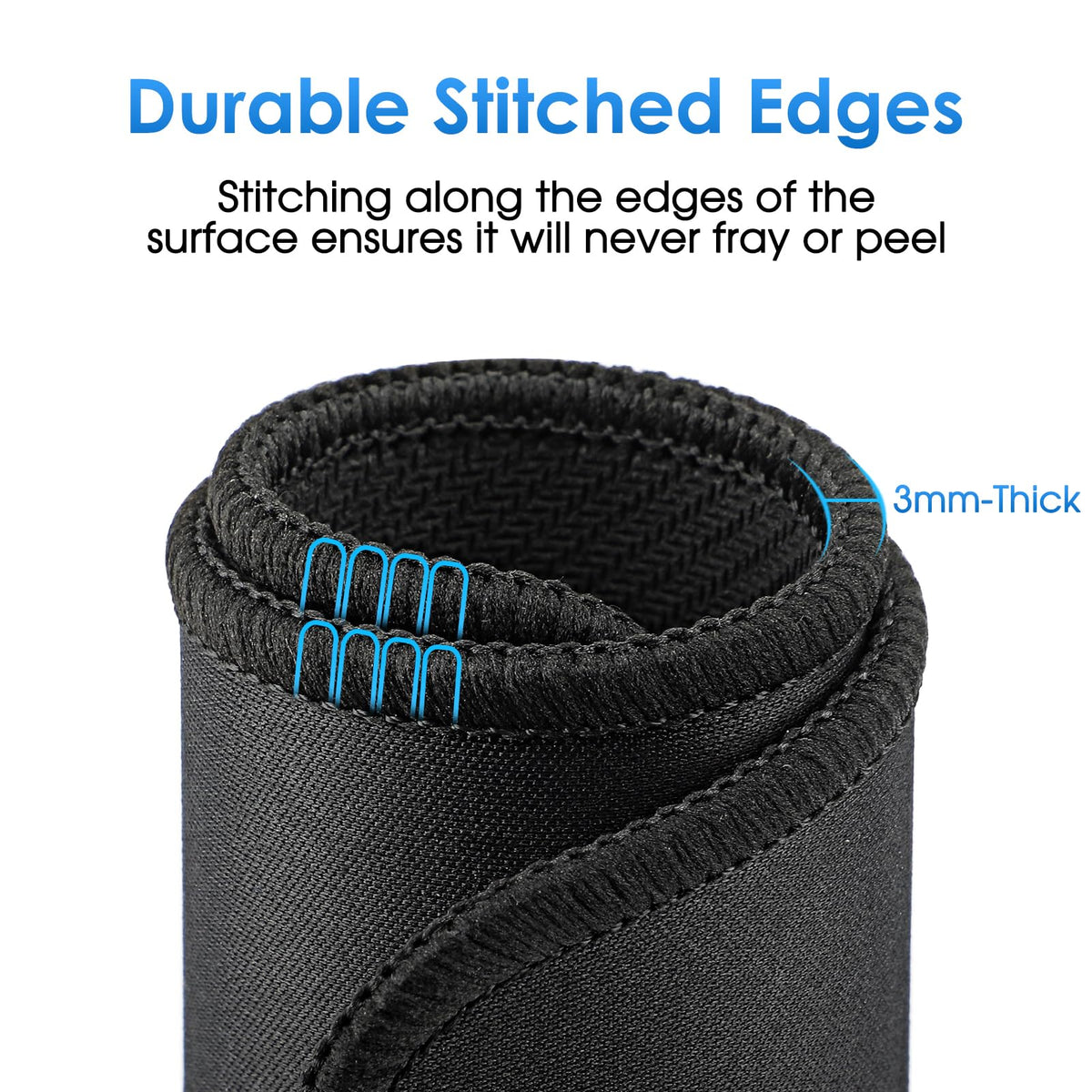 KTRIO 10 Pack Mouse Pads, Black Computer Mousepad for Desk, 11 x 8.5 in