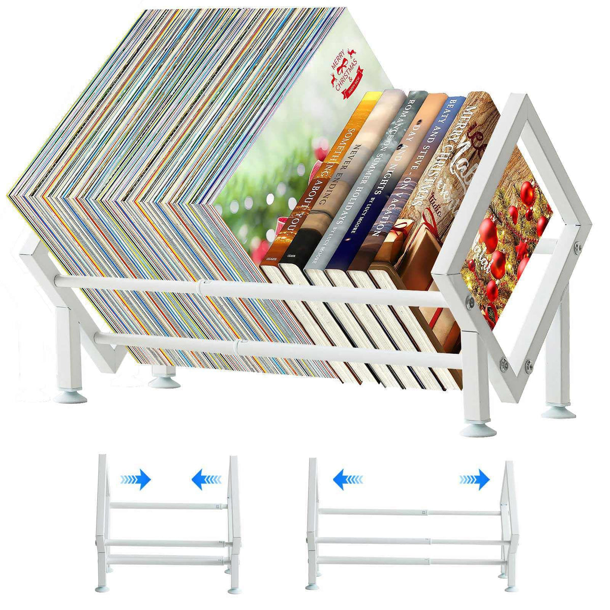 Adjustable Desk Shelf for Top of Desk Tabletop Bookshelf for Home Office