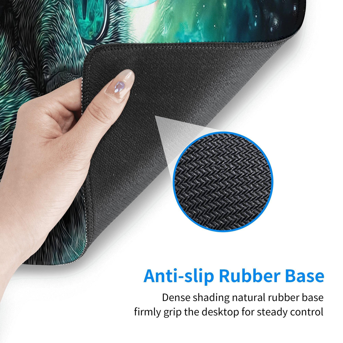 Cat Moon Mouse Pad Extended Large Gaming Mouse Pad XL Stitched Edges for Gamer Home Office 31.5 X