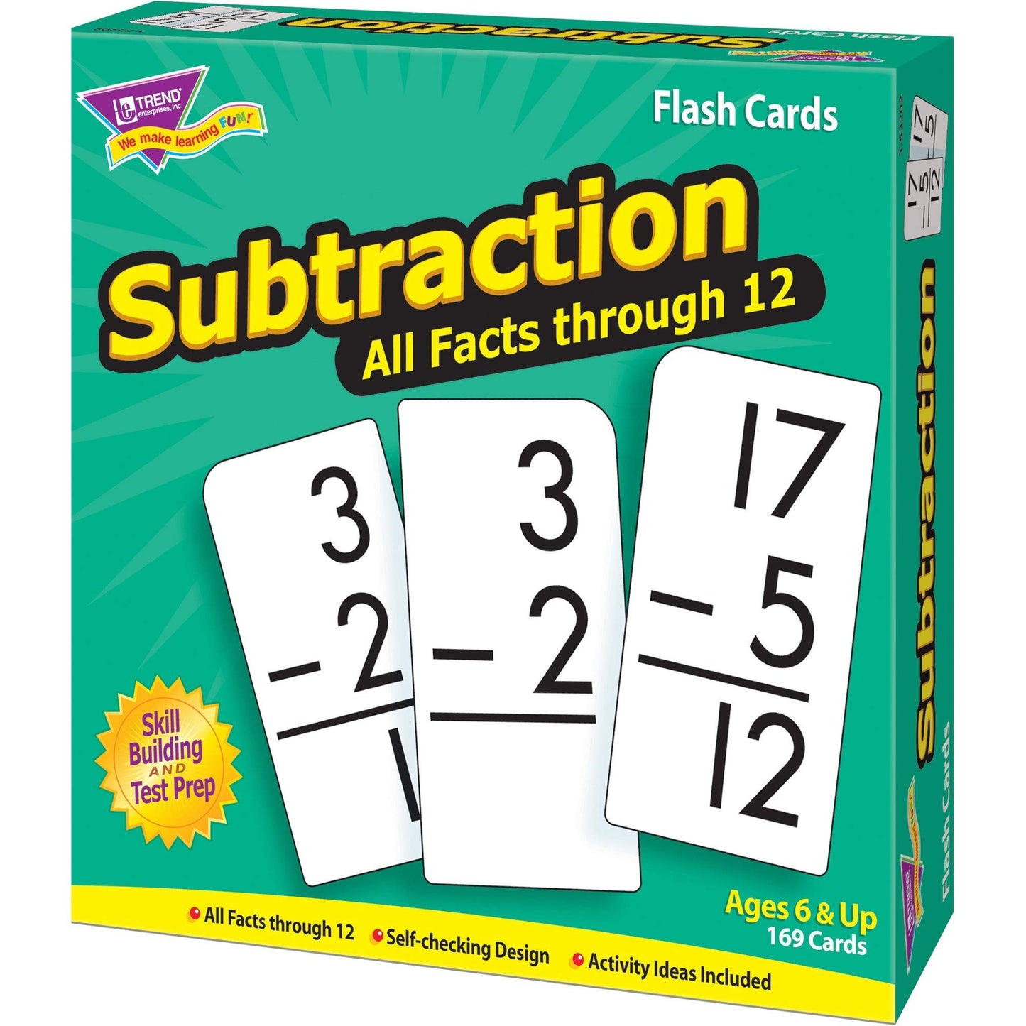 Trend Enterprises: Subtraction All Facts Through 12 Skill Drill Flash Cards, Great for Skill