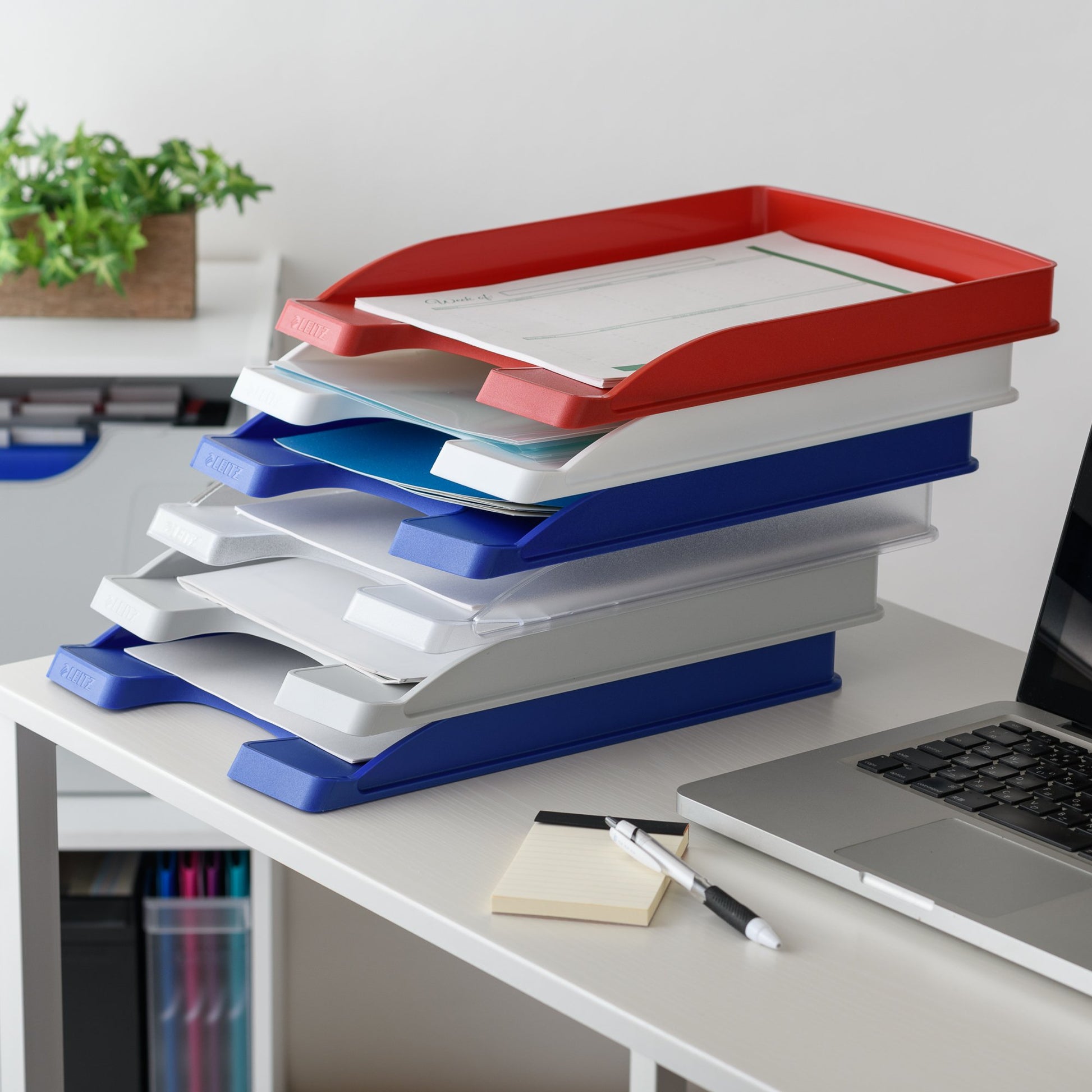 Leitz A4 Letter Tray, Slim, Clear, Plus Range, 52370003