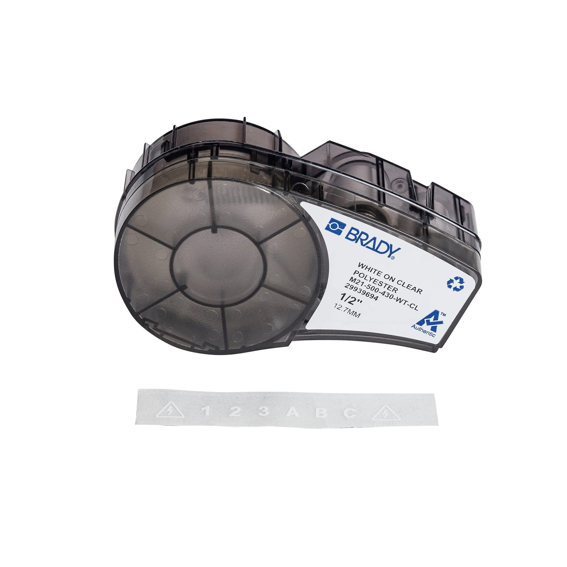 Brady Authentic (M21-500-430-WT-CL) Harsh Environment Polyester Label for Lab, Asset Tracking and