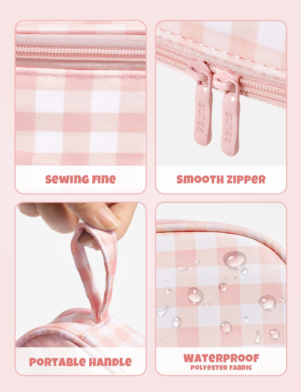 SUNEE Cute Pencil Case, Large Colored Pencil Pouch, Aesthetic Pen Bag with Zipper, Kawaii