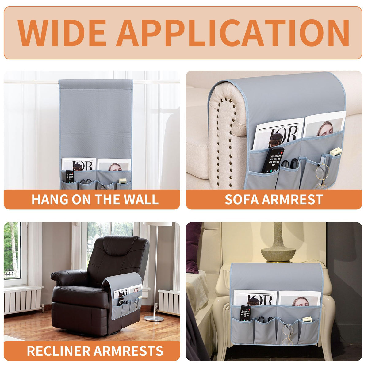 HAOMAIJIA Sofa Armrest Organizer, Remote Control Holder for Recliner Couch