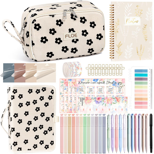 Bible Study Supplies Journaling Annotation Kit w/Bible Cover Case for Women
