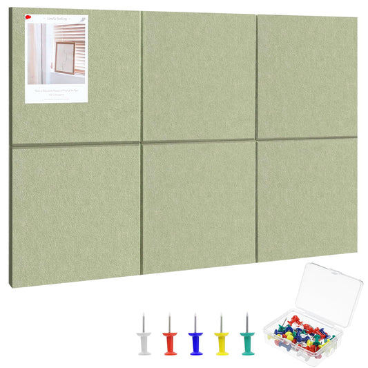 Large Cork Board 36" x 24", 6 Pack Felt Bulletin Board, Pin Boards