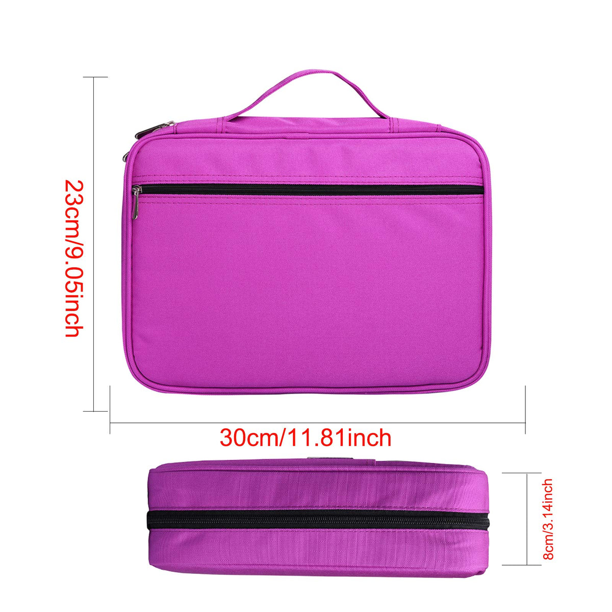 BOMKEE Pencil Case for Adults 220 Slots Colored Pencils Gel Pen Organizer Bag with Zipper for