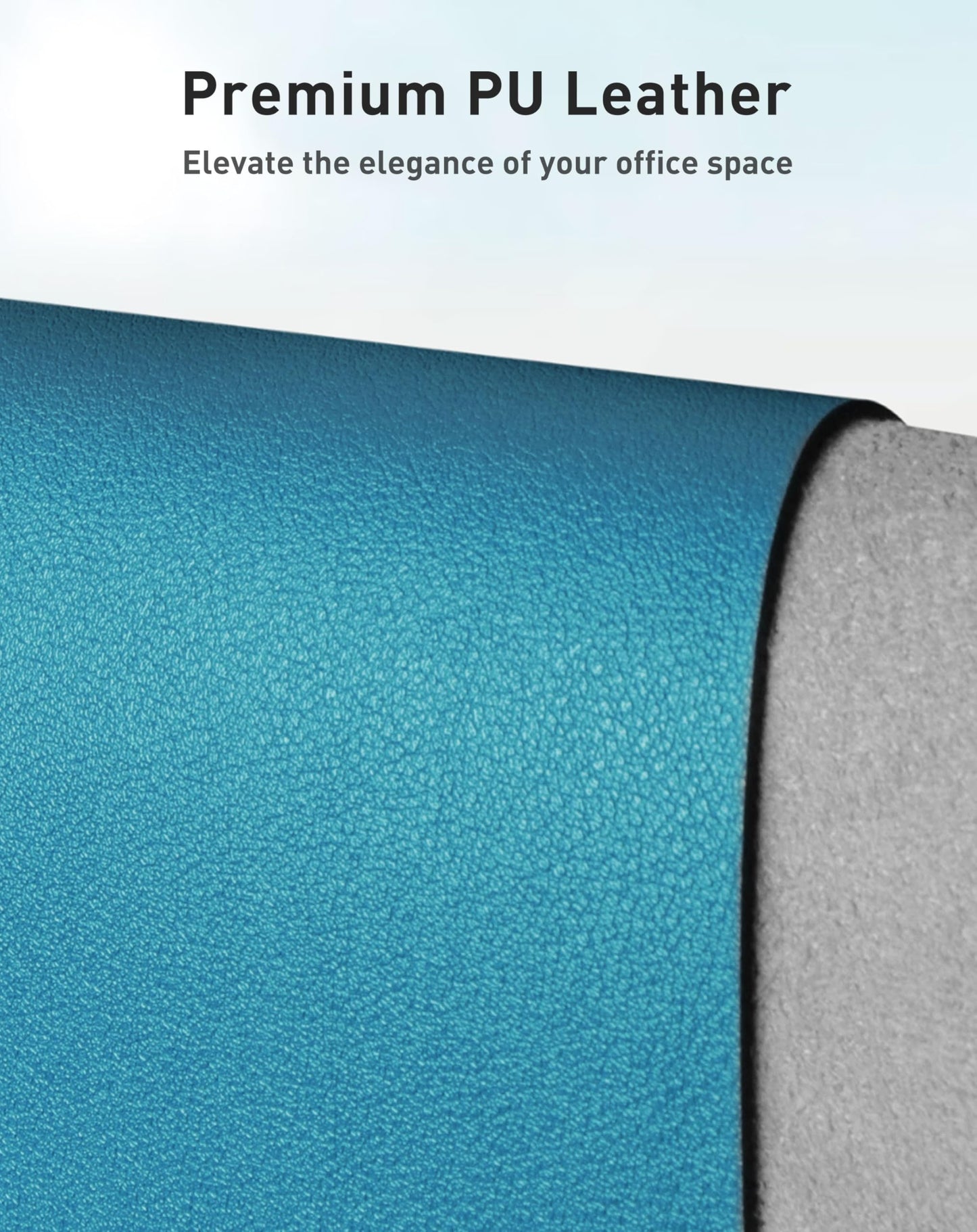 Aothia Faux Leather Desk Mat - Large Mouse Pad, Non-Slip PU Leather Blotter, Waterproof Writing