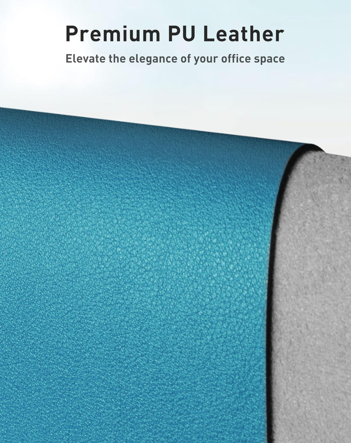 Aothia Faux Leather Desk Mat - Large Mouse Pad, Non-Slip PU Leather Blotter, Waterproof Writing