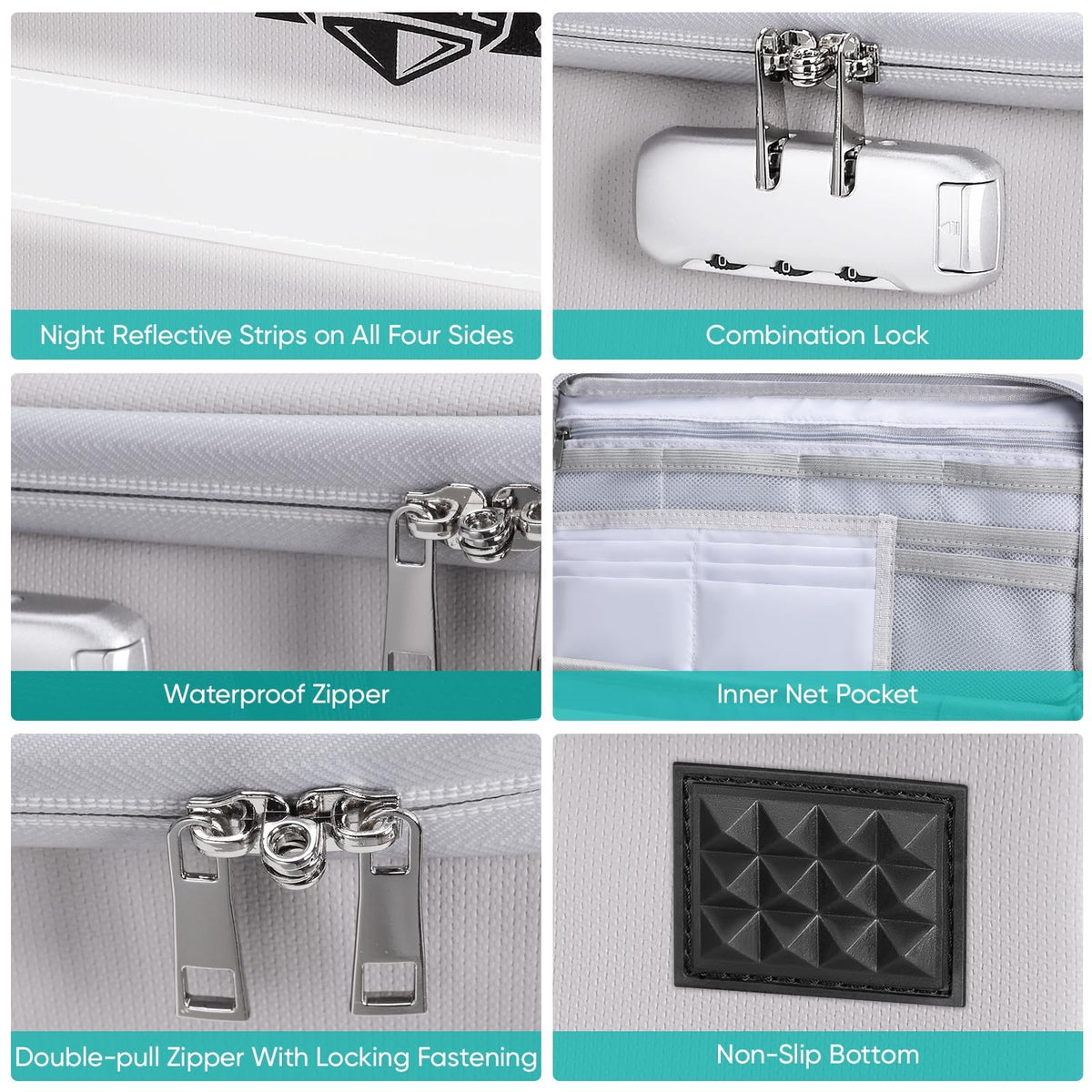 BALEINE Fireproof Document Box with Lock, Portable Fireproof Document Bag Waterproof Fire Proof