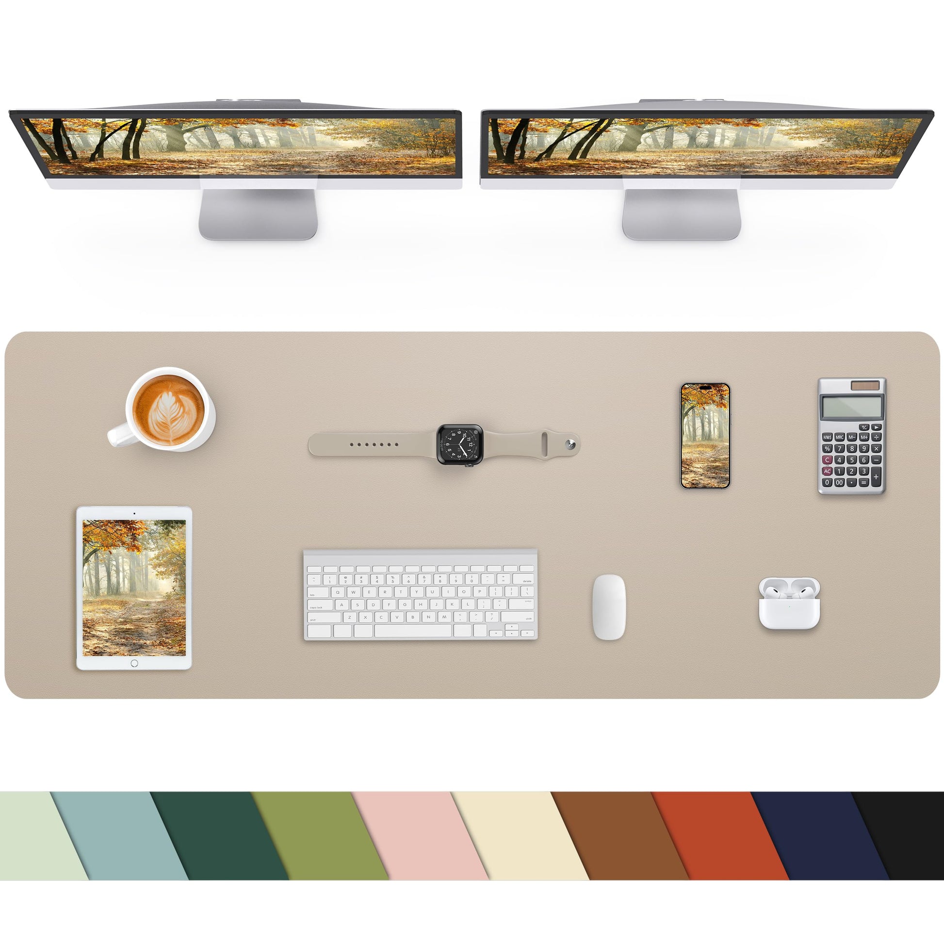 Extra Large Desk pad, Leather Desk Pad Protector,Office Desk Mat,Mouse Pad, Non-Slip Desk Blotter