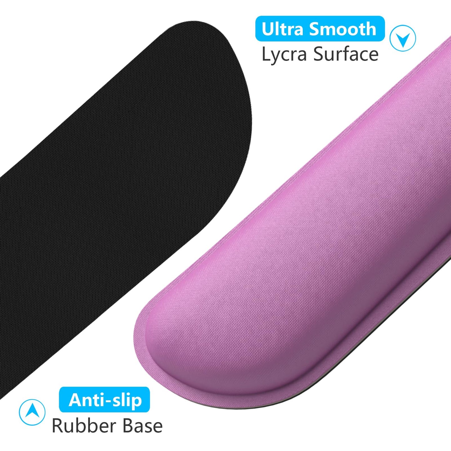 Dapesuom Enlarge Keyboard Wrist Rest, Memory Foam Wrist Cushion for Desk Mats Support, Cute Typing