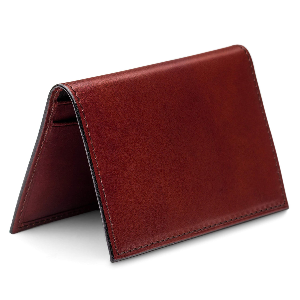 Bosca Men's Leather Card Holder Wallet - Slim, Front Pocket Design, 4 Card Slots Calling Card & ID