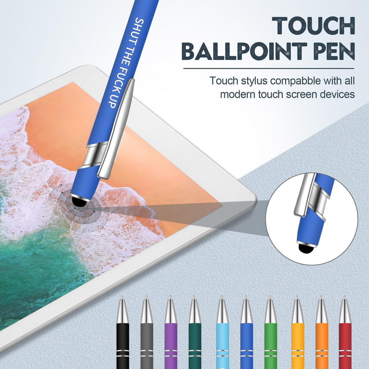 Teling 40 Pcs Snarky Office Funny Ballpoint Pens Motivational Rude Quotes