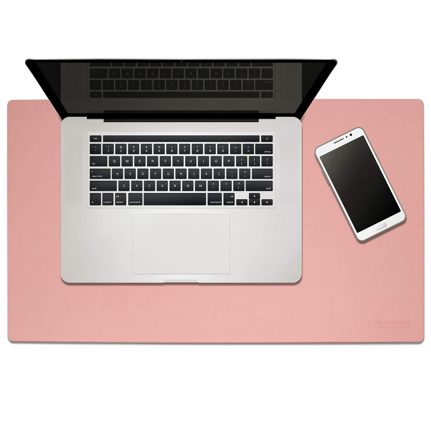 Modeska 24" x 14" Leather Desk Pad - SKIDSTOP™ Ultra Smooth Executive Blotter and Protective Mat