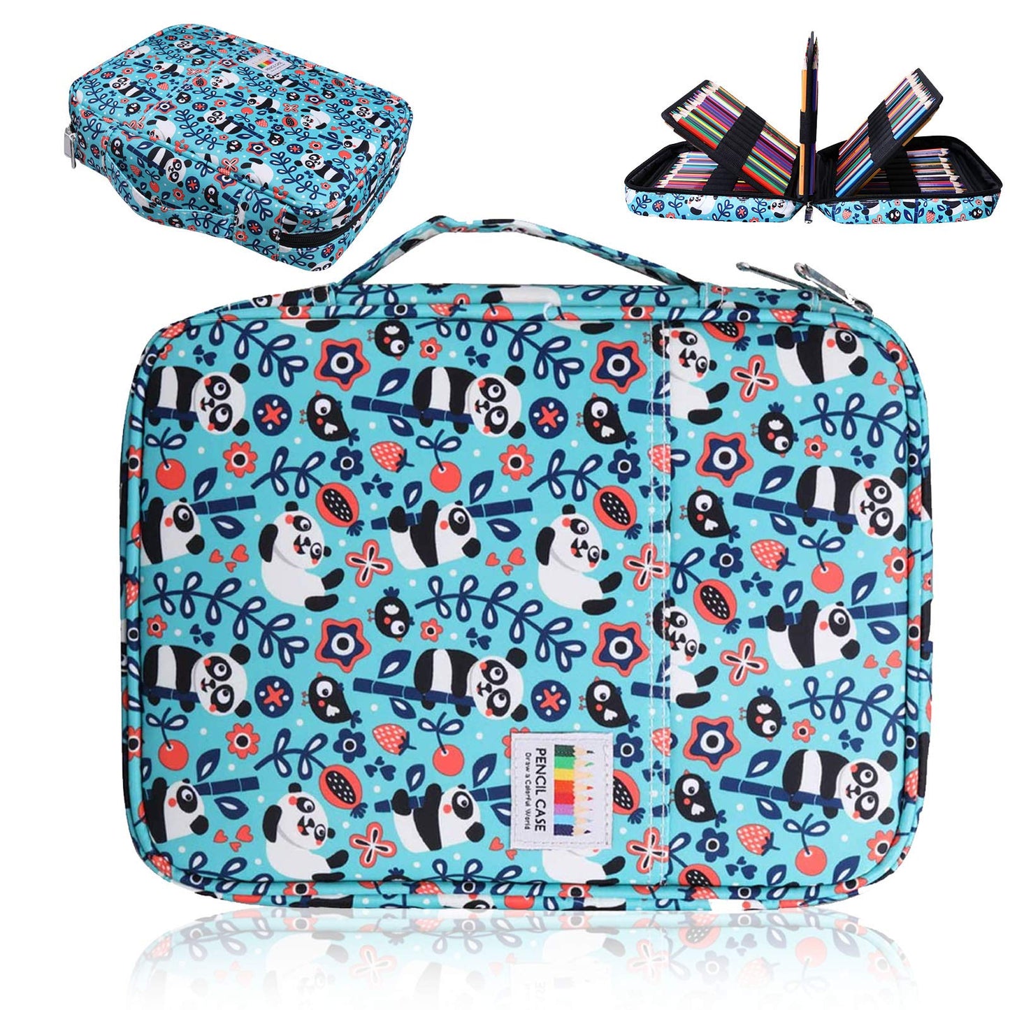 AYVANBER Colored Pencil Case 220 Slots Gel Pens Holder Waterproof Organizer Bag Portable Artist