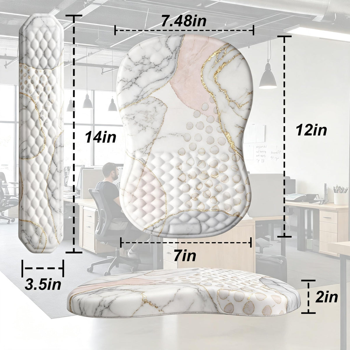 Ergonomic Mouse Pad Wrist Support and Keyboard Wrist Rest