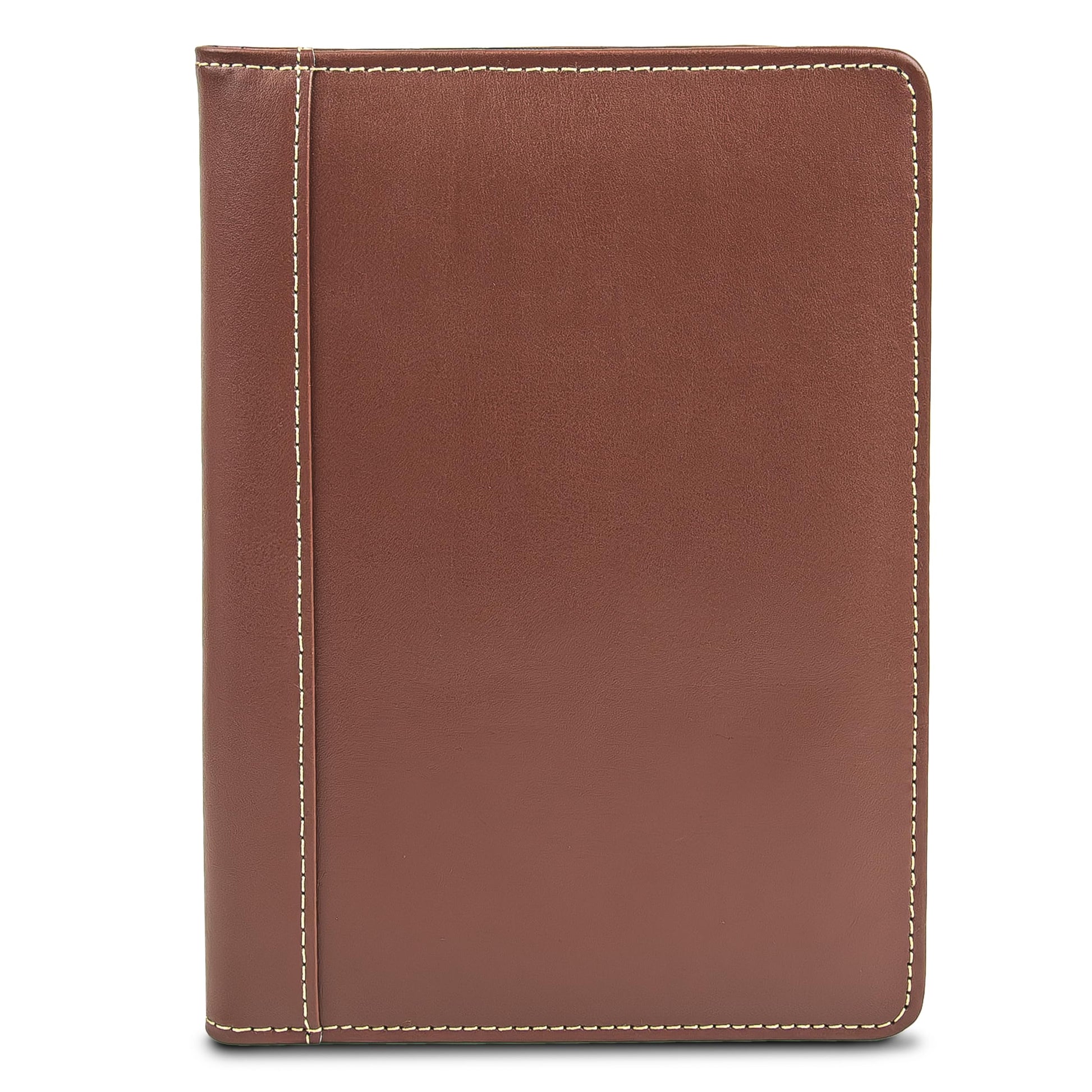 Samsill Contrast Stitch Faux-Leather Portfolio, Mini Size Business Interview Professional Padfolio
