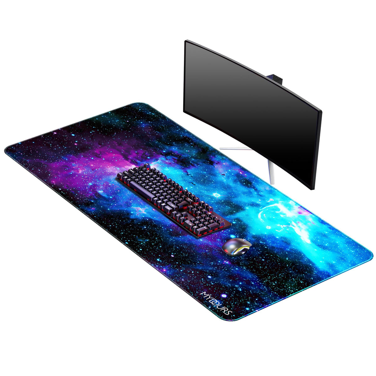 Mydours 44" x 20" Gaming Mouse Pad, XXXL Full Desk Pad (Purle Universe)